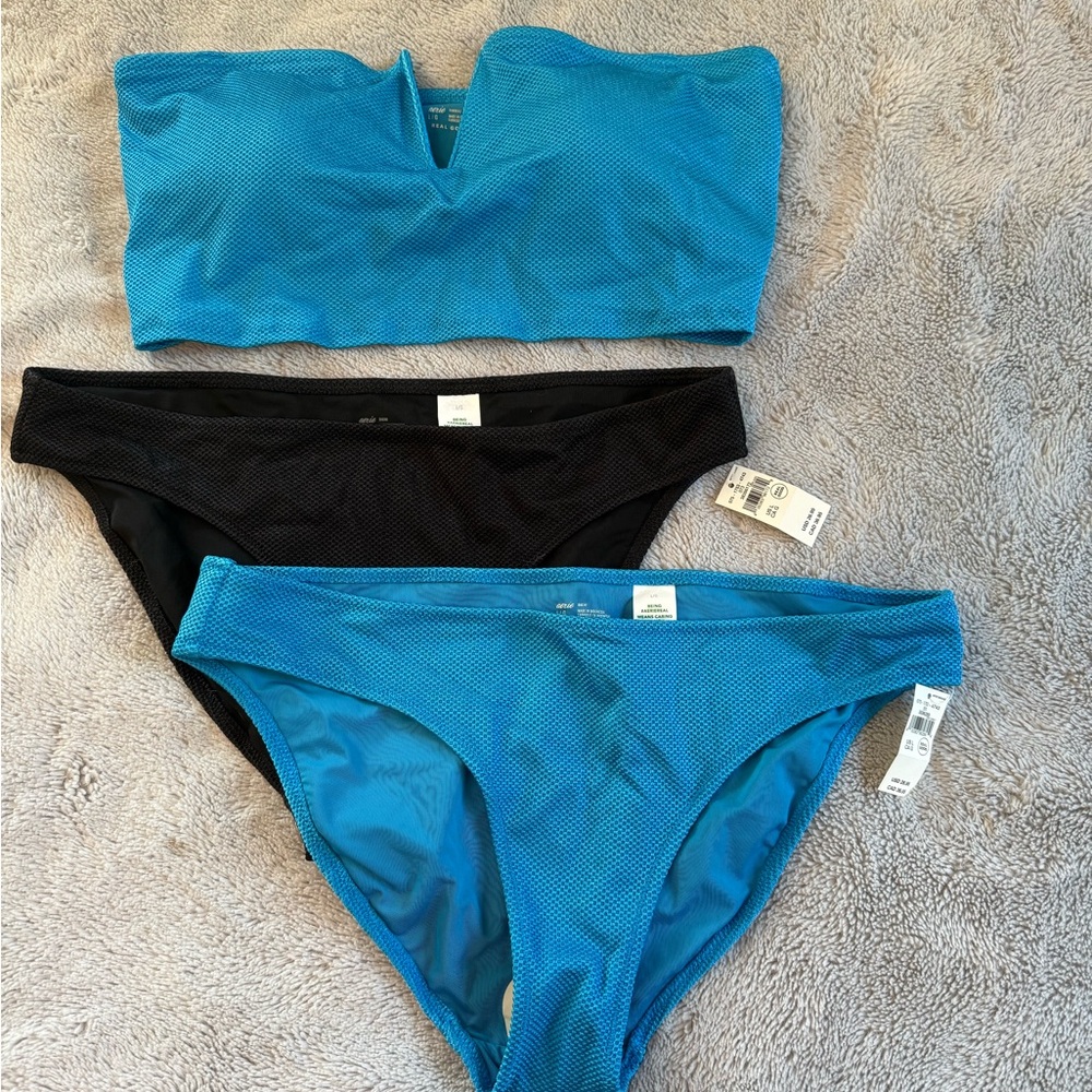 Aerie Shine Pique Bikini Set - NEW